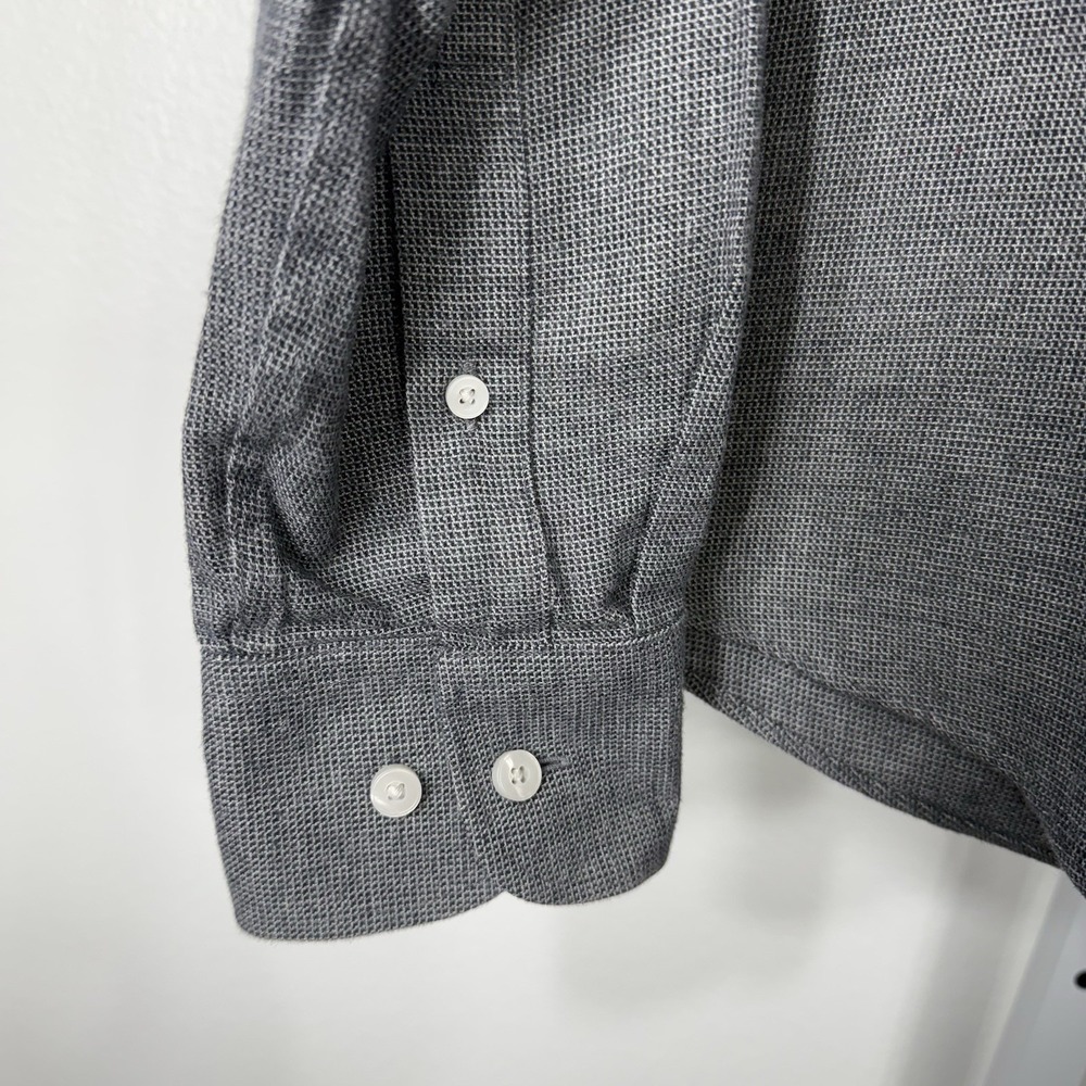 UNTUCKit Veneto WF Wrinkle-Free Button Down Shirt Preppy Office Gray Mens M - Picture 5 of 8